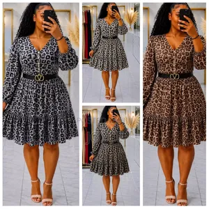Animal Print Dress With Belt