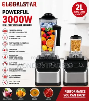 Globalstar 2 in 1 Gs-1681 Blender Grinder 2 in Commercial Blender