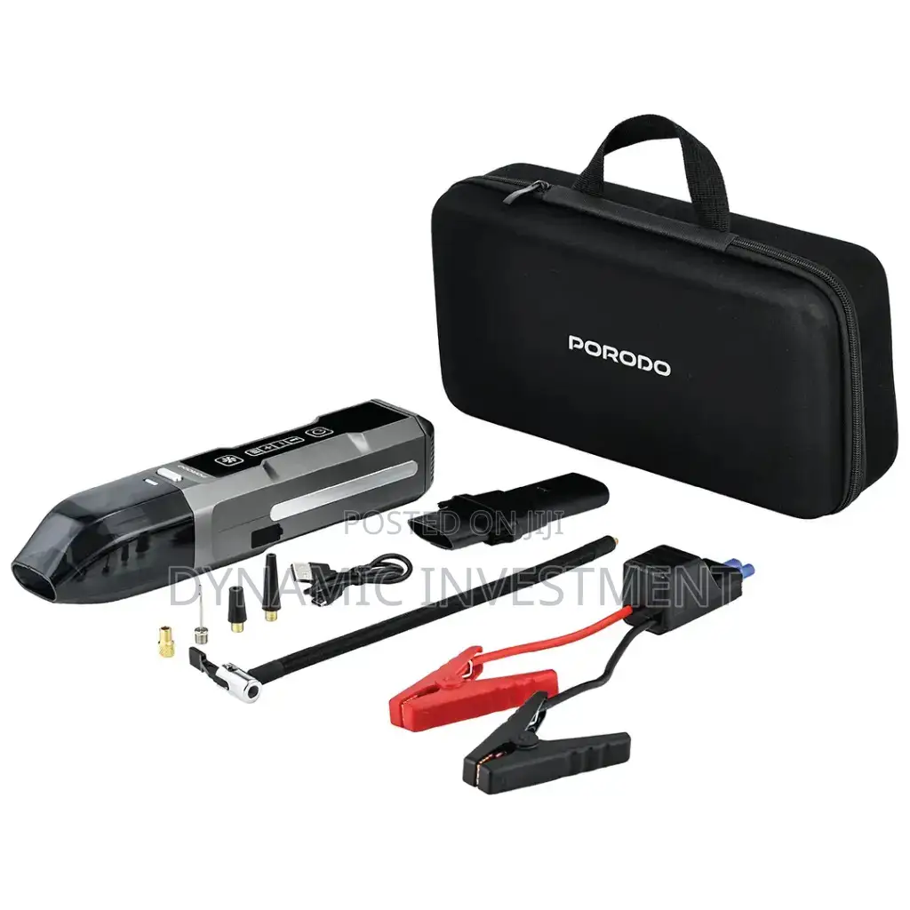 4 in 1 Car Vacuum Cleaner Tyre Inflator and Jump Starter Car Battery