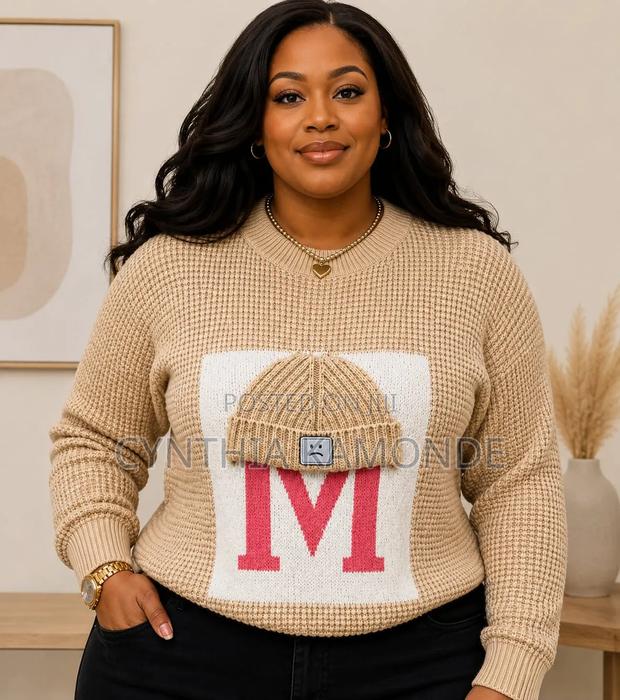 Waffle Knit Graphic Sweater - thumbnail 5