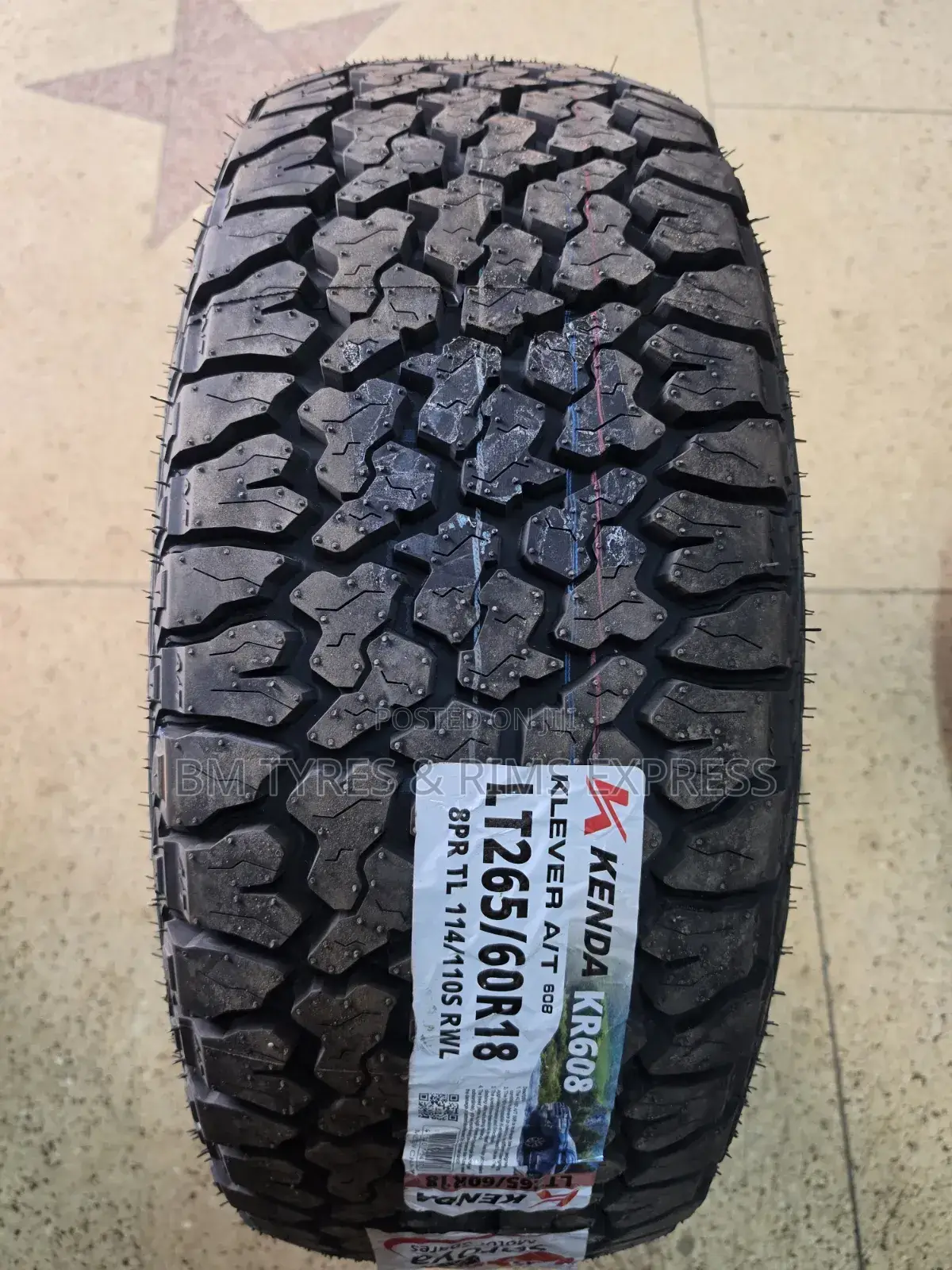 265 /60 R18 Kenda Tires (All Terain)
