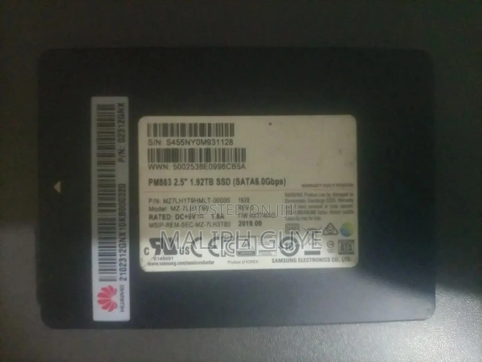 Pm883 2.5 1.92tb SSD (Sata 6.0 Gbps)
