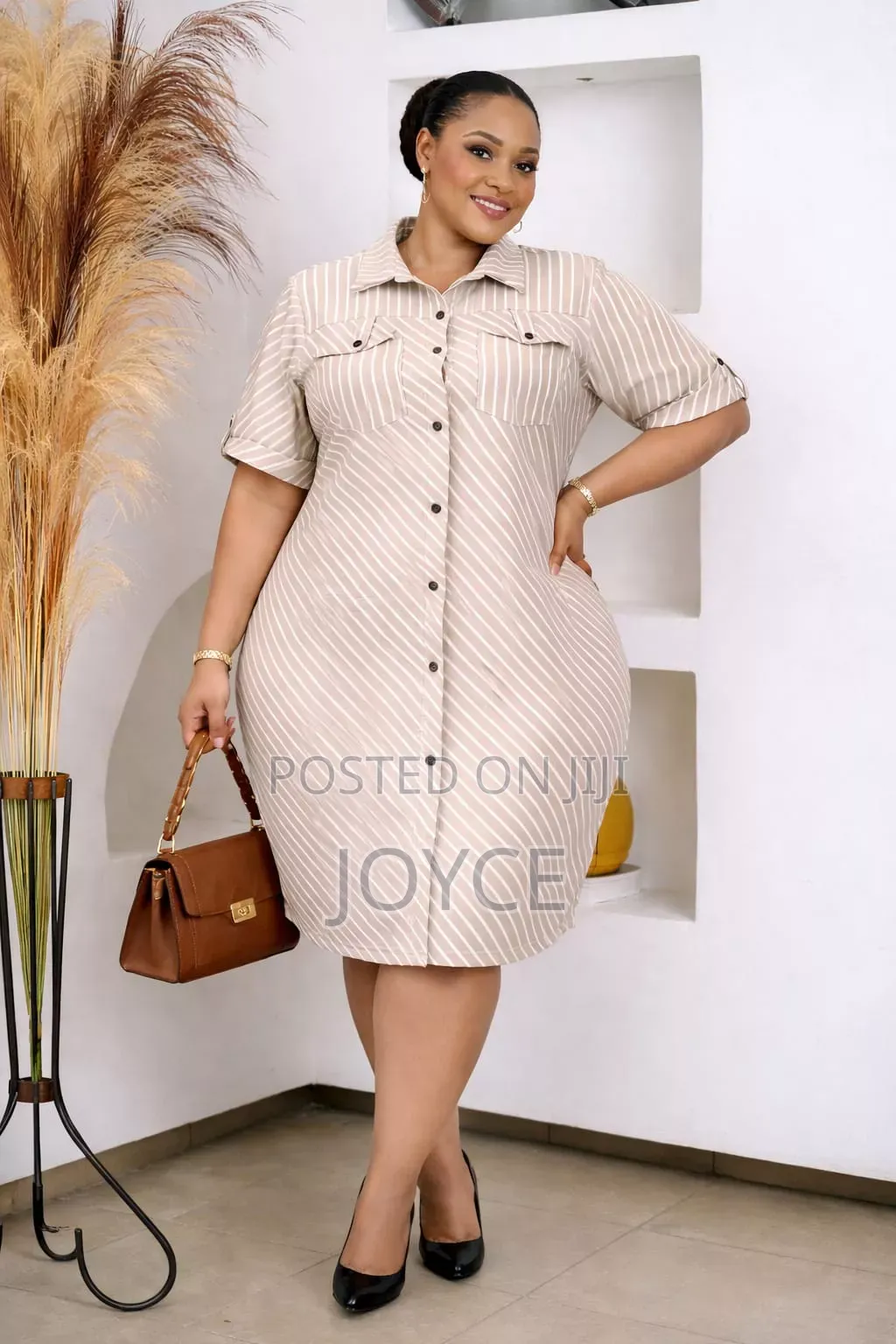 Senori Stripped Shirt Dress