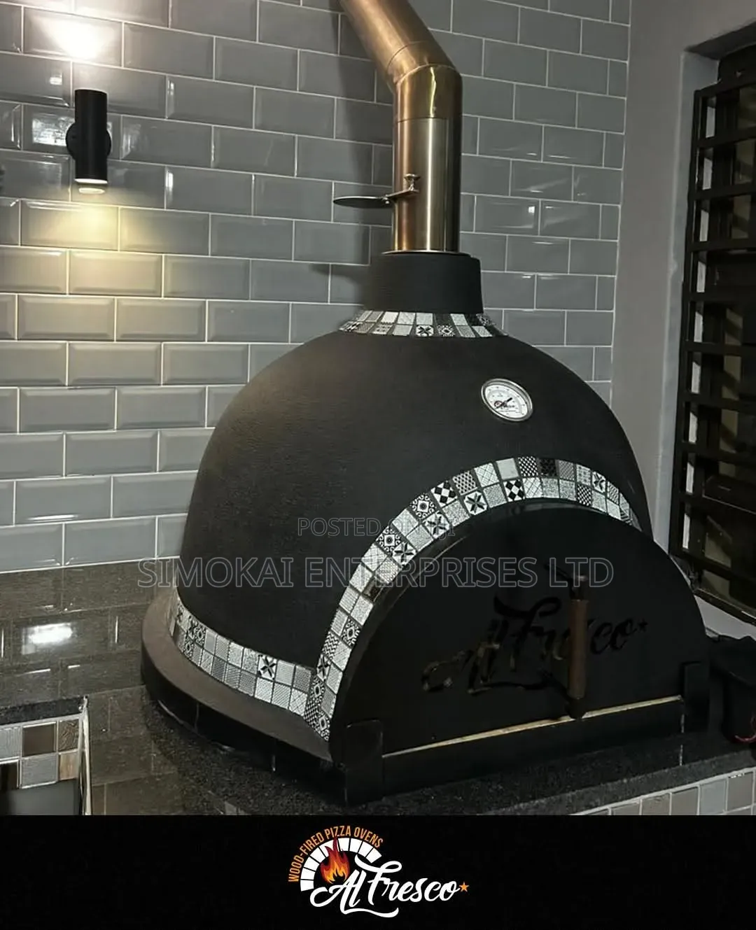 Alfresco Magnifique Wood-Fire Pizza Oven With Stand