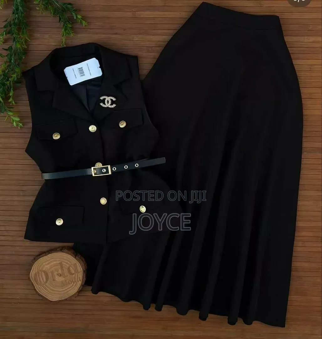 Skirt and Sleeveless Coat