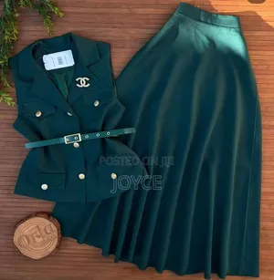 Skirt and Sleeveless Coat