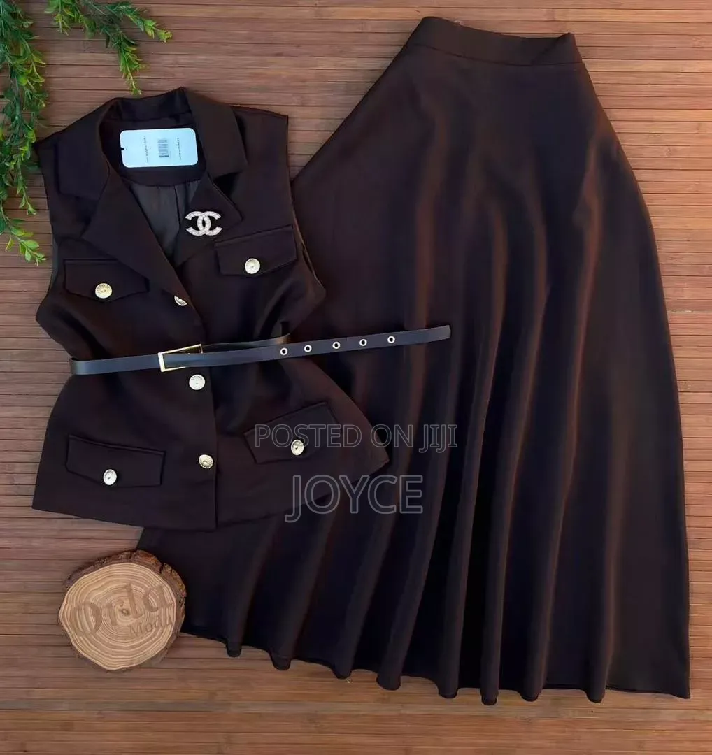 Skirt and Sleeveless Coat