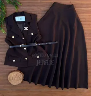 Skirt and Sleeveless Coat
