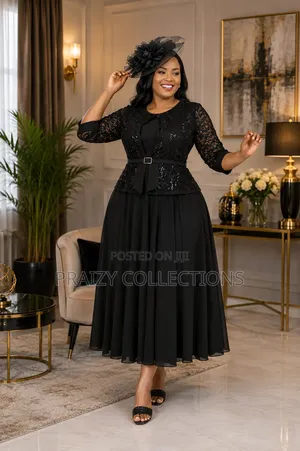 Elegant Chiffon+Lace Maxi Occasion Dress