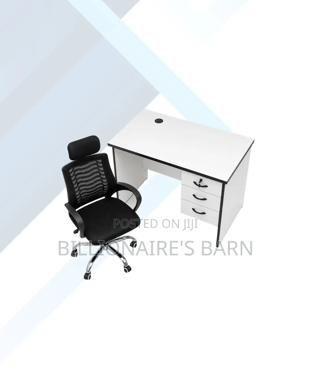 Compact 1m Desk and Headrest Mesh Chair for Daily Tasks