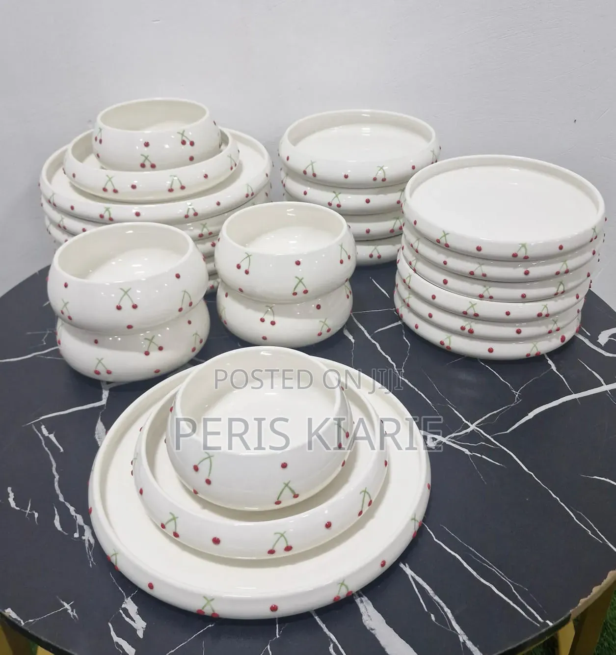 24pc European Cherries Dinner Set