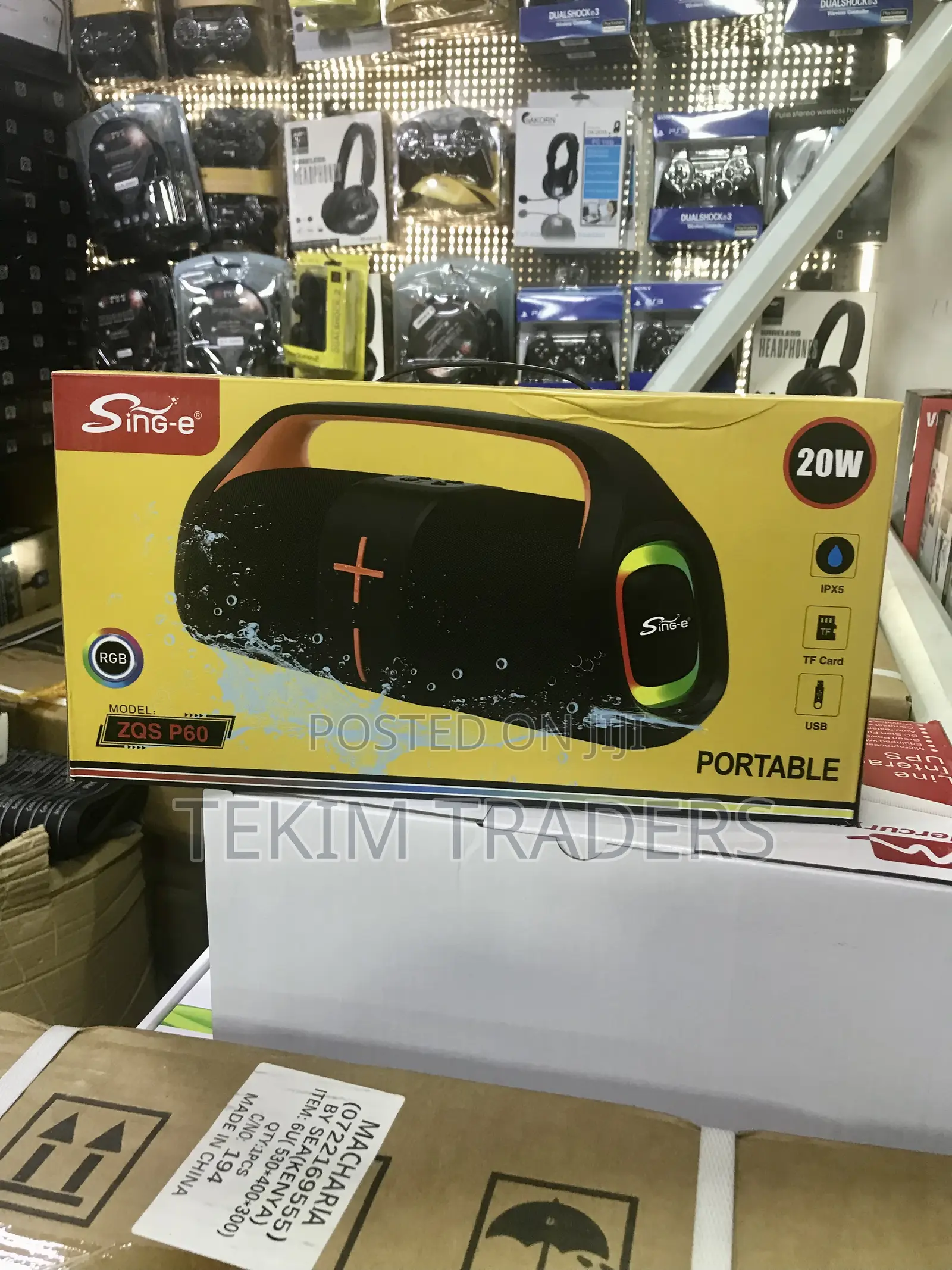 Sing-E ZQS-P60 20w Bt Speaker Ipx5 With USB/Sd RGB