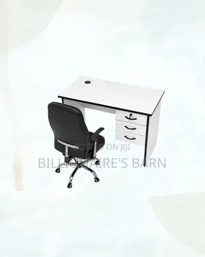 Compact 1m Desk and C35 Executive Leather Chair for Compact Spaces