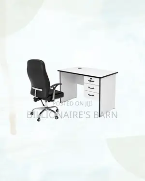 Compact 1m Desk and C35 Executive Leather Chair for Compact Spaces