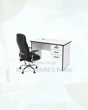 Compact 1m Desk and C35 Executive Leather Chair for Compact Spaces