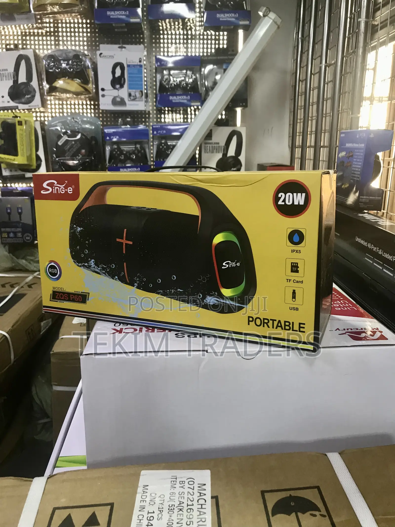 Sing-E ZQS P60 20w Outdoor Bt Speaker Usb/Sd Ipx5 RGB