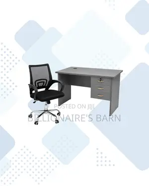 Compact 1m Desk and Secretarial Mesh Chair for Compact Spaces