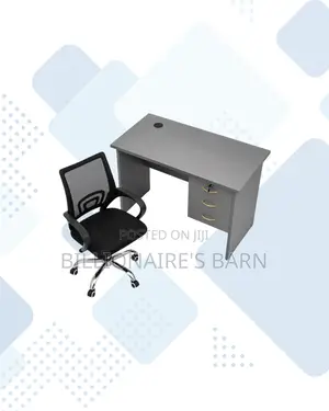 Compact 1m Desk and Secretarial Mesh Chair for Compact Spaces