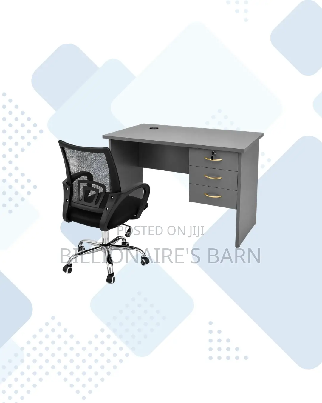 Compact 1m Desk and Secretarial Mesh Chair for Compact Spaces