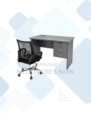 Compact 1m Desk and Secretarial Mesh Chair for Compact Spaces