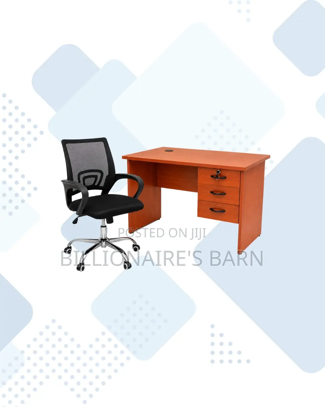 Compact 1m Desk and Secretarial Mesh Chair for Daily Tasks