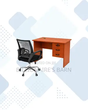 Compact 1m Desk and Secretarial Mesh Chair for Daily Tasks