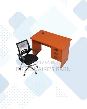 Compact 1m Desk and Secretarial Mesh Chair for Daily Tasks