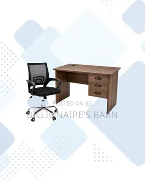 Compact 1m Desk and Secretarial Mesh Chair for Professional Use