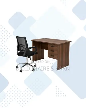 Compact 1m Desk and Secretarial Mesh Chair for Professional Use