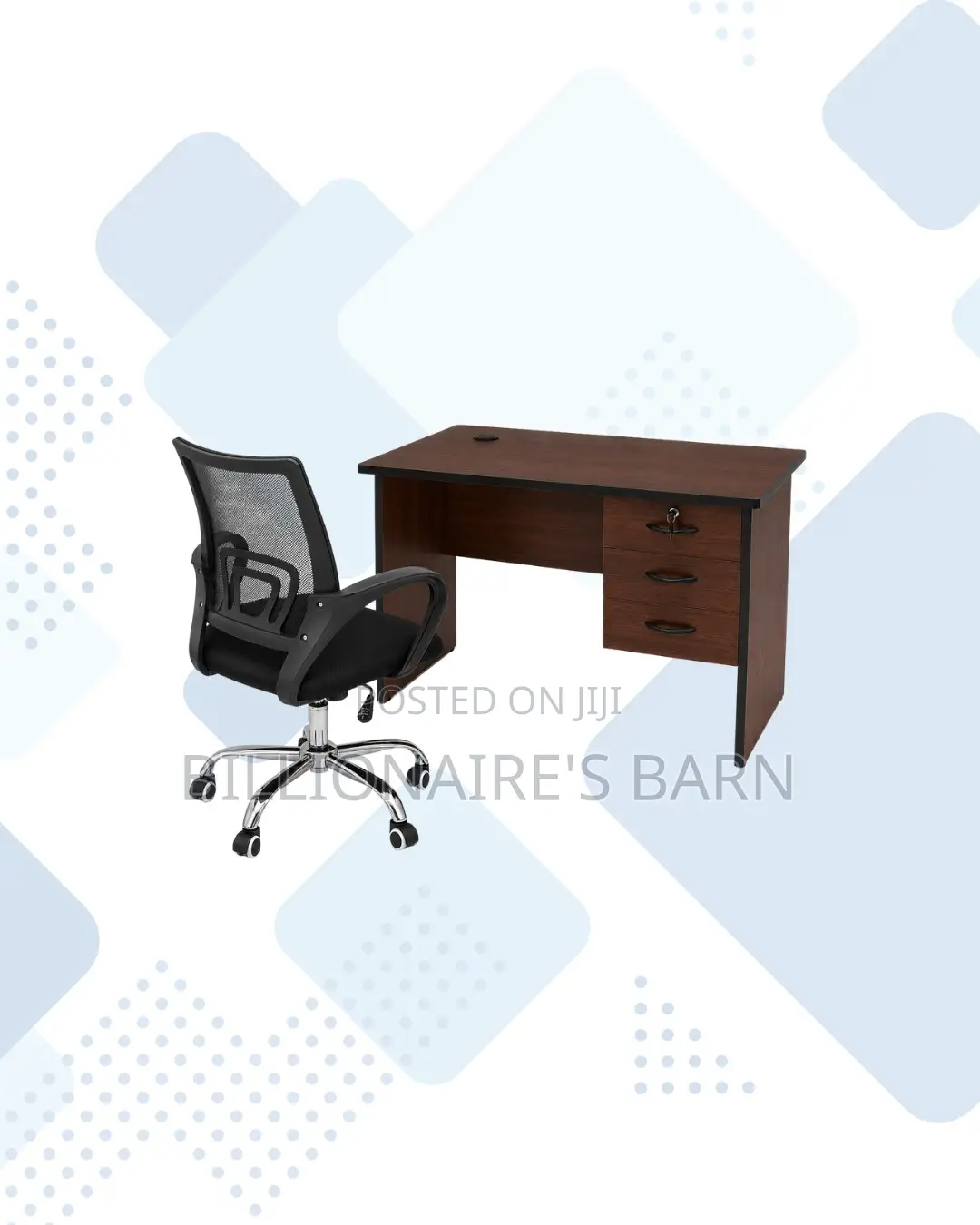 Compact 1m Desk and Secretarial Mesh Chair for Workday Support