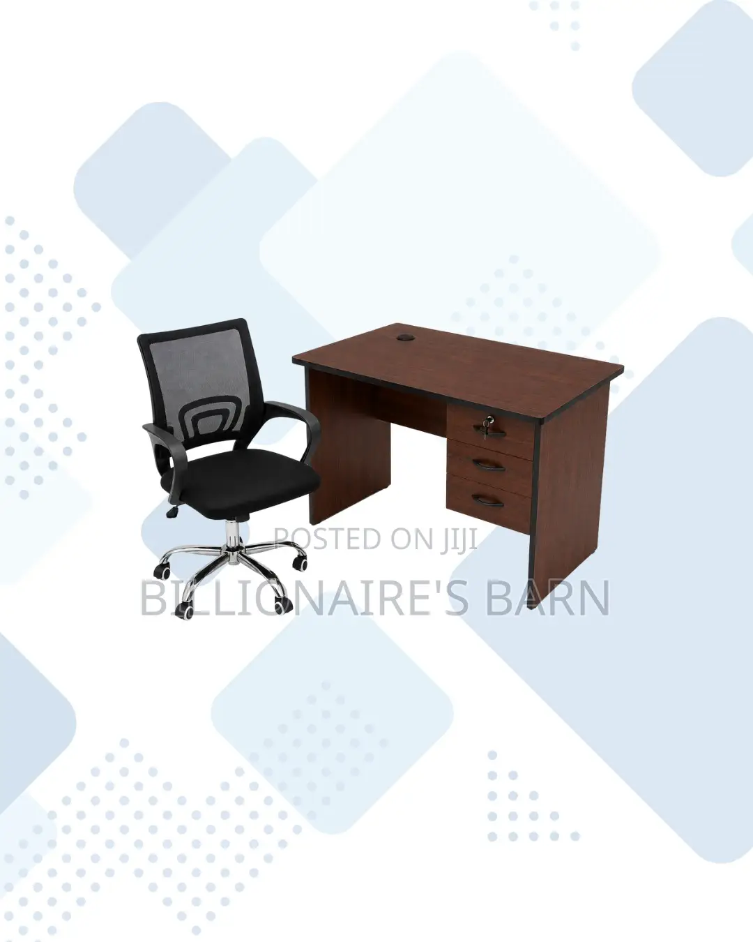Compact 1m Desk and Secretarial Mesh Chair for Workday Support