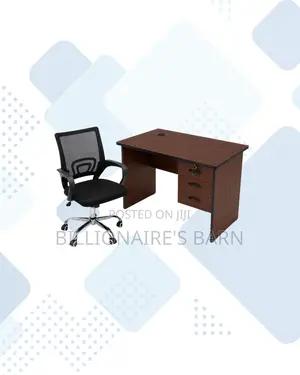 Compact 1m Desk and Secretarial Mesh Chair for Workday Support