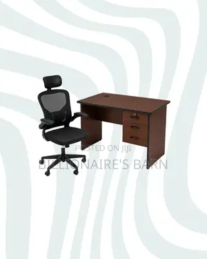 Compact 1m Desk Flip-Up Arms Ergonomic Chair for Desk Organisation