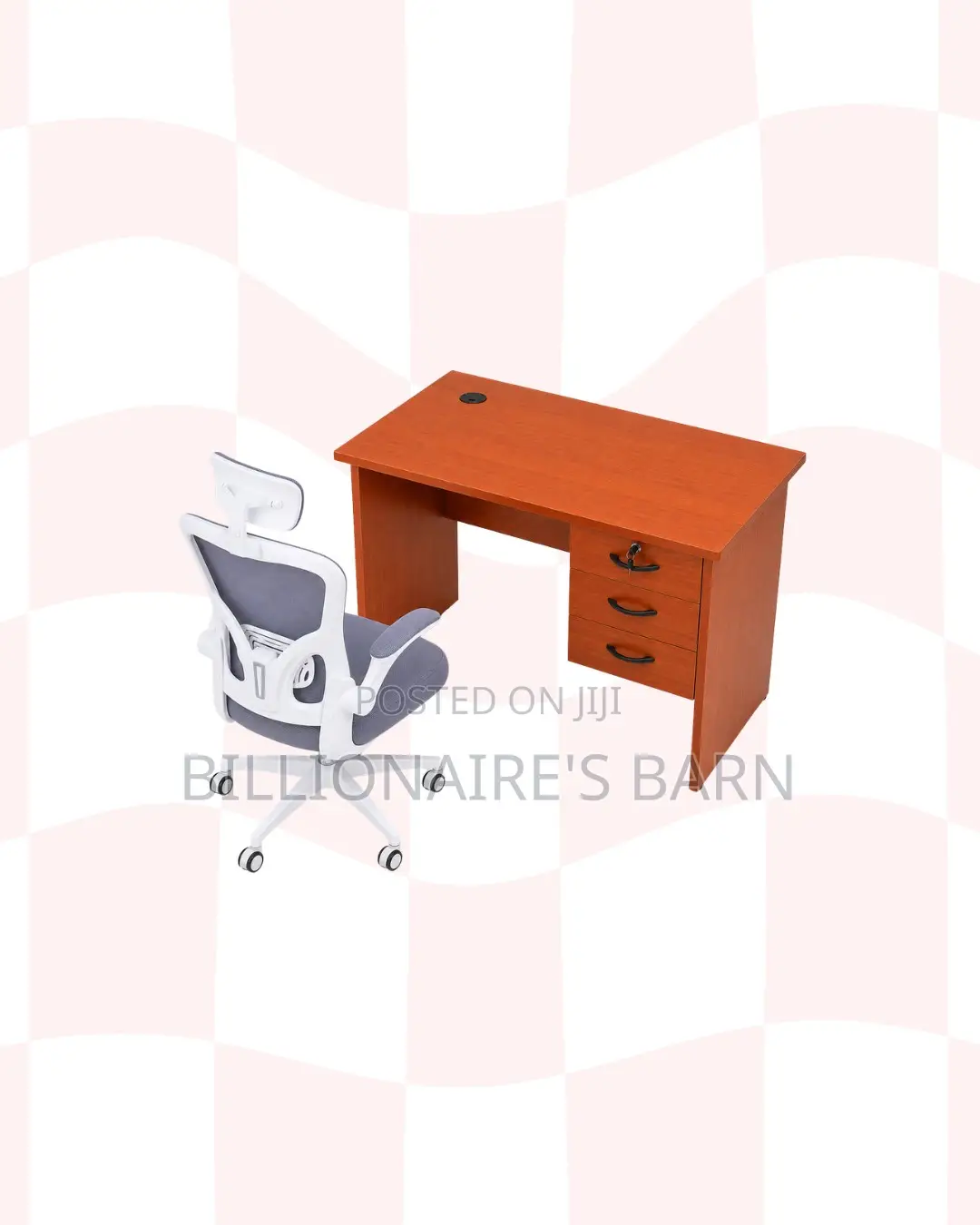 Compact 1m Desk and Flip-Up Arms Ergonomic Chair for Compact Spaces