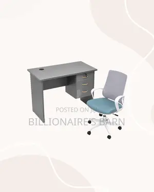 Compact 1m Desk White Mid-Back Ergonomic Mesh Chair for Compact Spaces