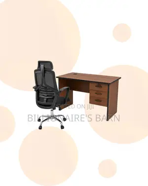 Compact 1m Desk High-Back Ergonomic Mesh Chair for Desk Organisation