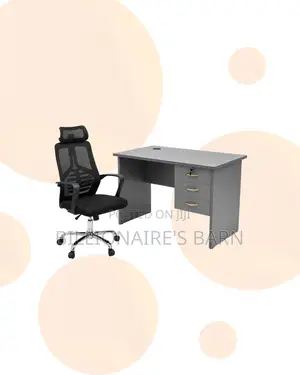 Compact 1m Desk and High-Back Ergonomic Mesh Chair for Compact Spaces