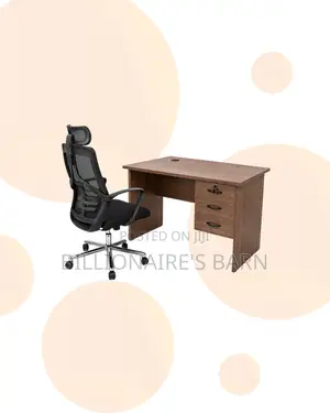Compact 1m Desk and High-Back Ergonomic Mesh Chair for Daily Tasks