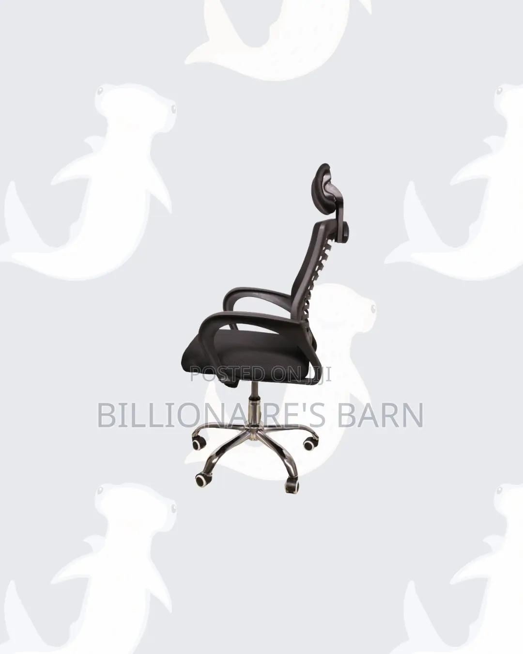Practical Secretarial Mesh Chair With Headrest for Long Sitting Hours