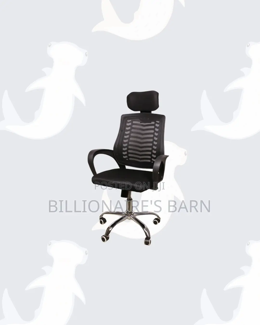 Practical Secretarial Mesh Chair With Headrest for Long Sitting Hours
