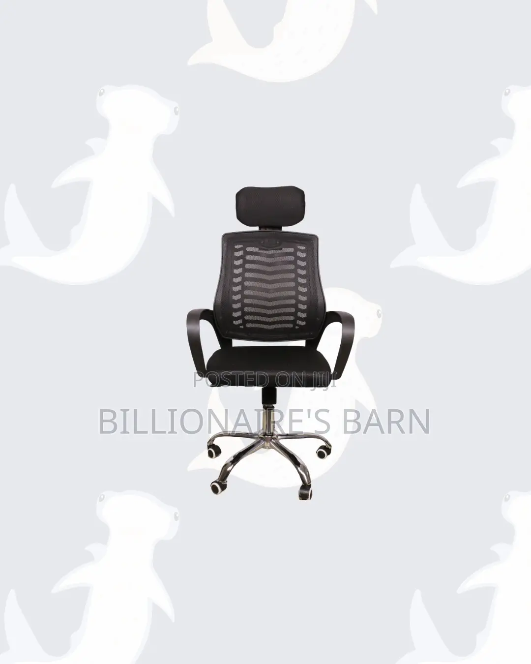 Practical Secretarial Mesh Chair With Headrest for Long Sitting Hours