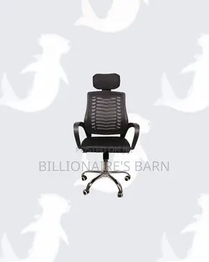 Practical Secretarial Mesh Chair With Headrest for Long Sitting Hours