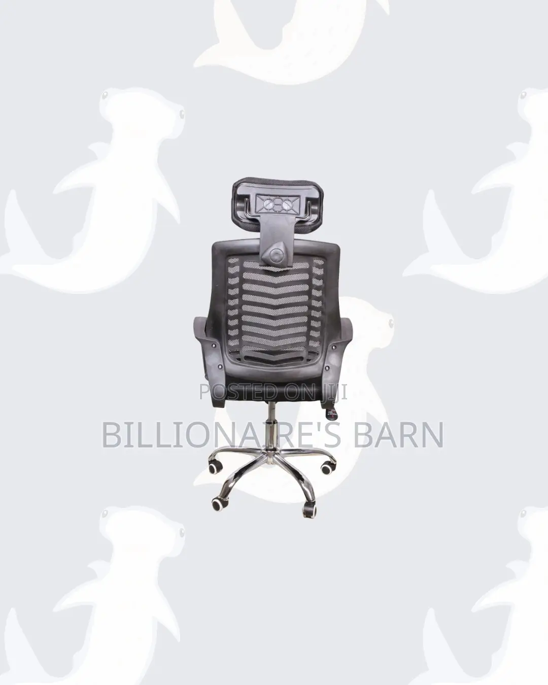 Practical Secretarial Mesh Chair With Headrest for Long Sitting Hours