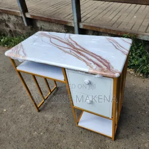 Manicure Table Gold Metal
