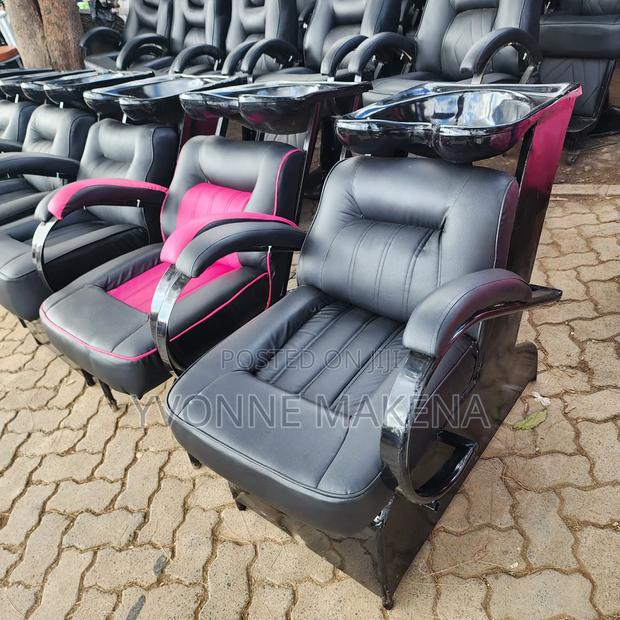 Sink Salon Chair Pink and Black