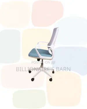 White Mid Back Mesh Office Chair for Productive Desk Routines