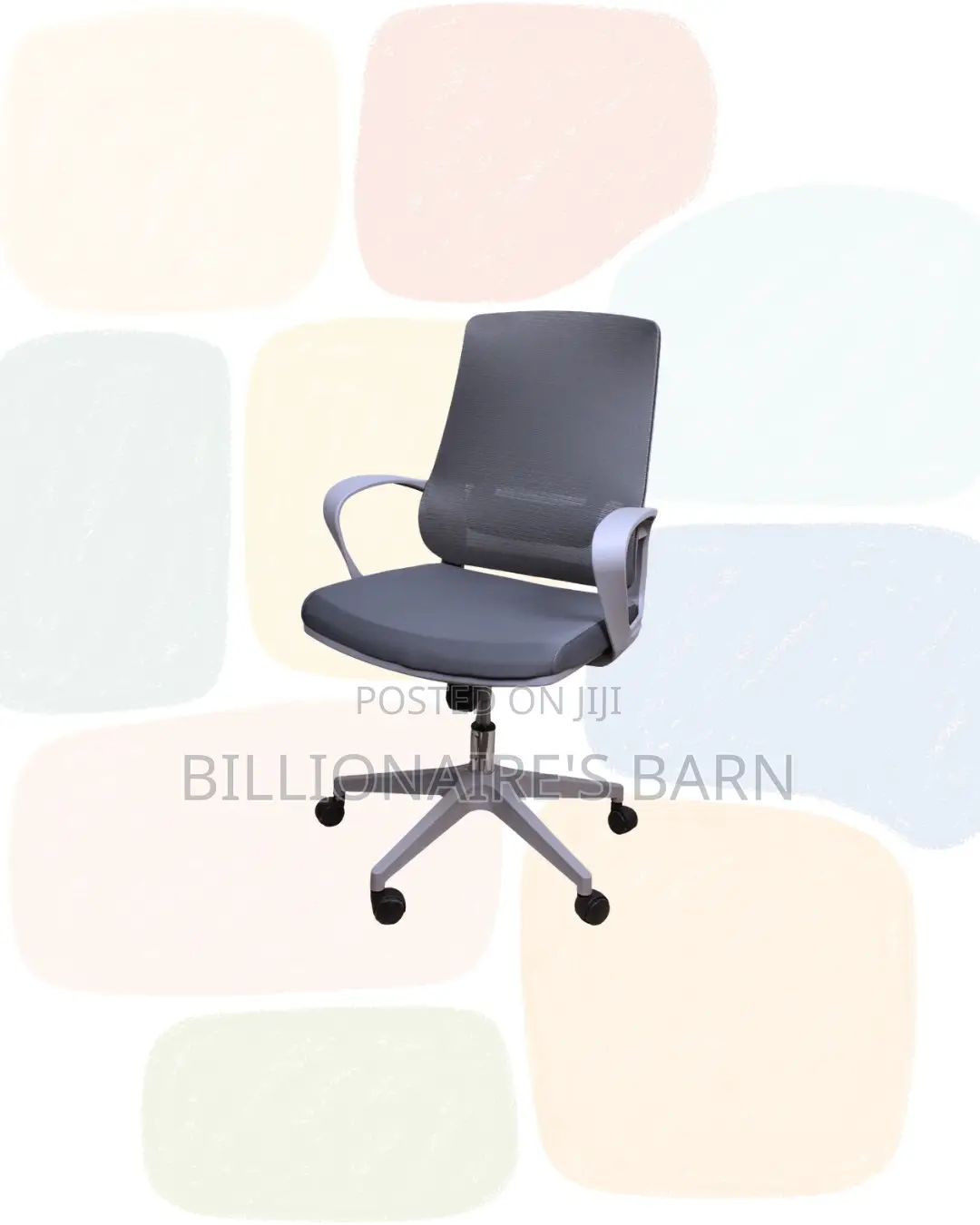 Practical Grey Mid Back Mesh Office Chair for Productive Desk Routines