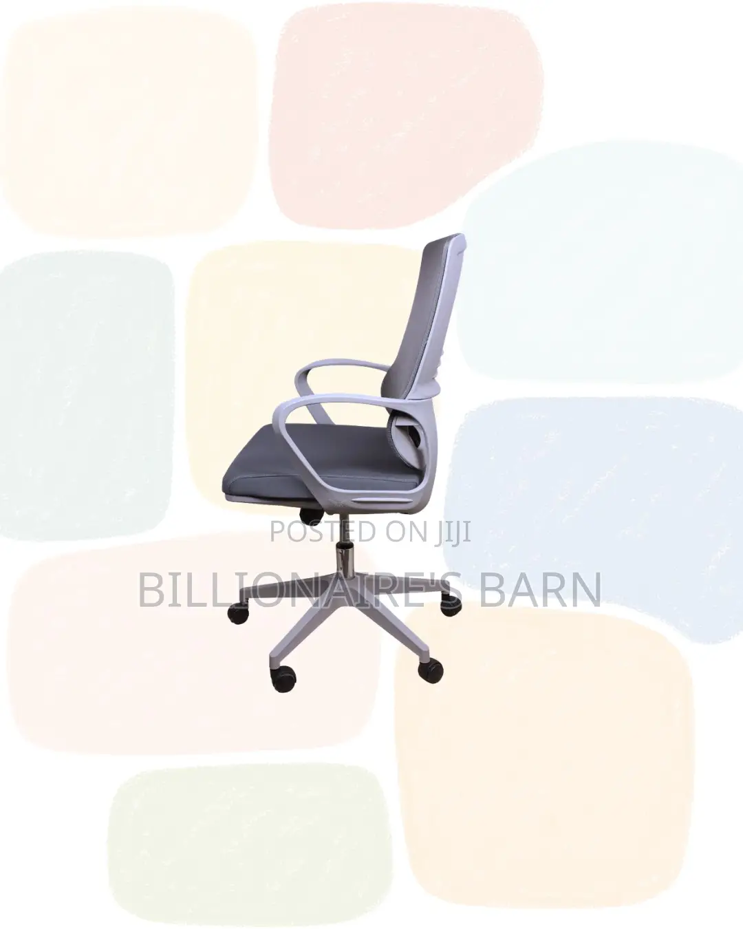 Practical Grey Mid Back Mesh Office Chair for Productive Desk Routines
