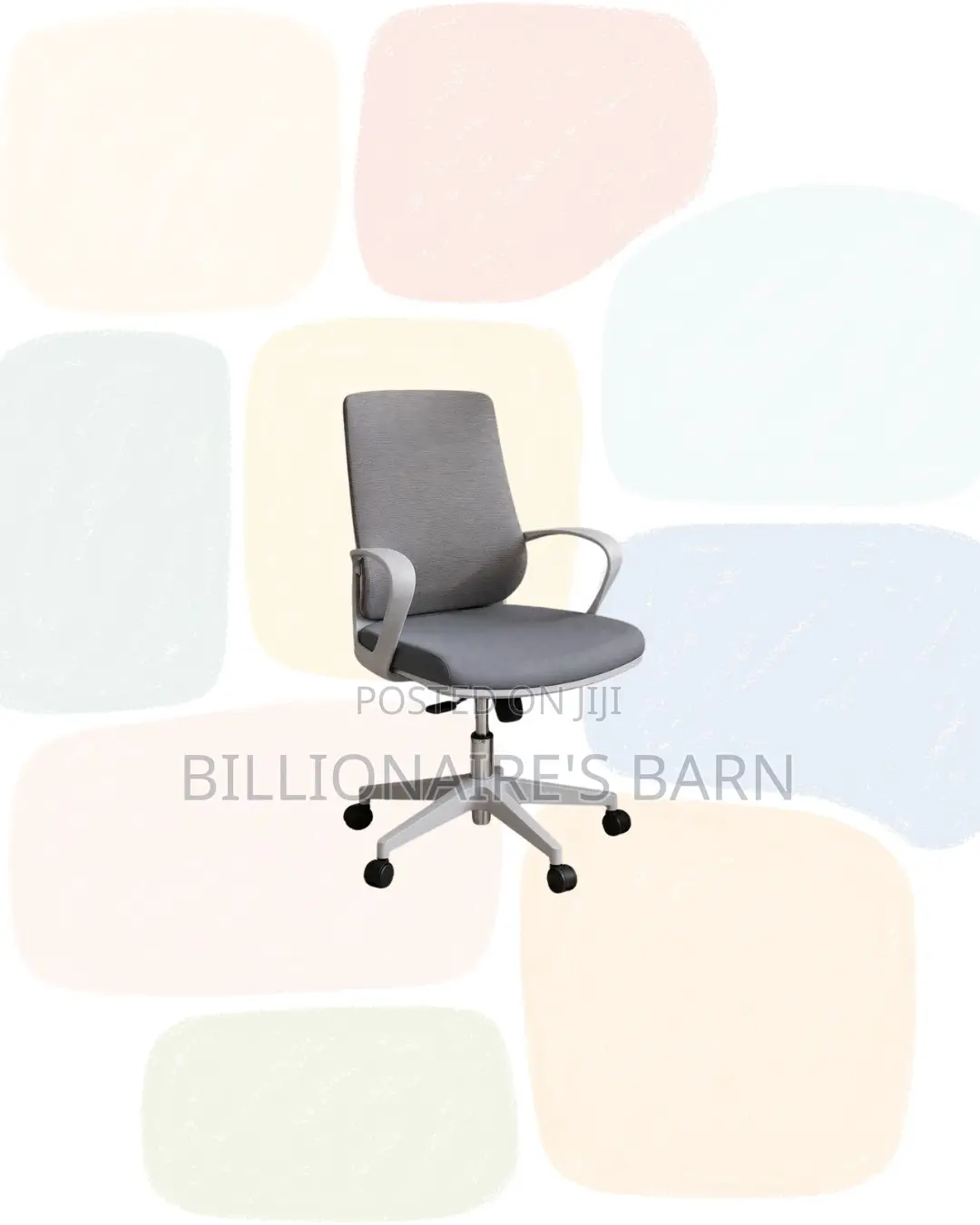Practical Grey Mid Back Mesh Office Chair for Productive Desk Routines