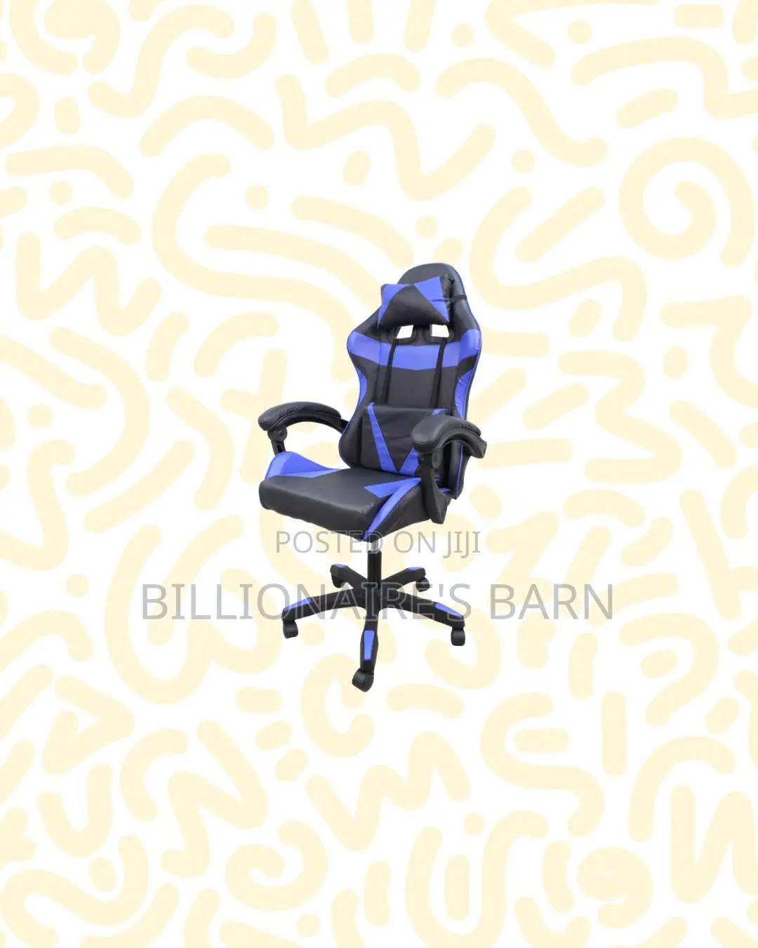 Practical Blue Racing Gaming Chair Ergonomic Support for Play Routines